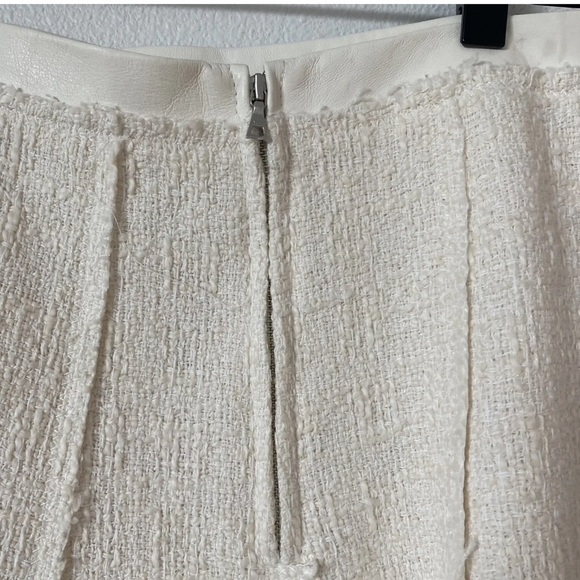 Rebecca Taylor, Ivory, Cotton, Softly Textured Tweed,Frayed Hem, EUC, Size 4 - Picture 8 of 12